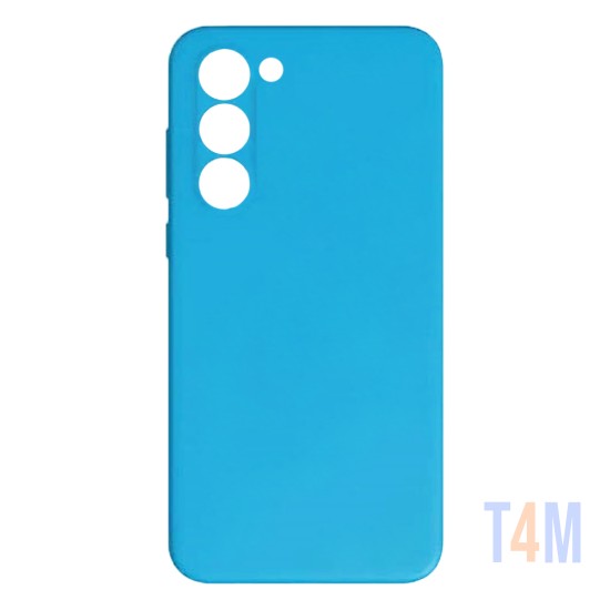 Capa de Silicone com Moldura de Câmera para Samsung Galaxy S23 Azul Claro